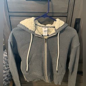 CAbi women’s  xsmall crop zip up lined hoodie. Worn once.